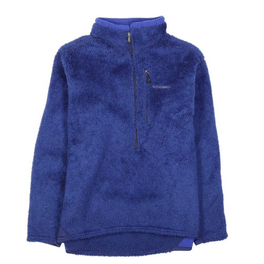 Patagonia Vintage Body Rug Pullover Fleece Quarter Zip‎ Blue Large 25241 USA